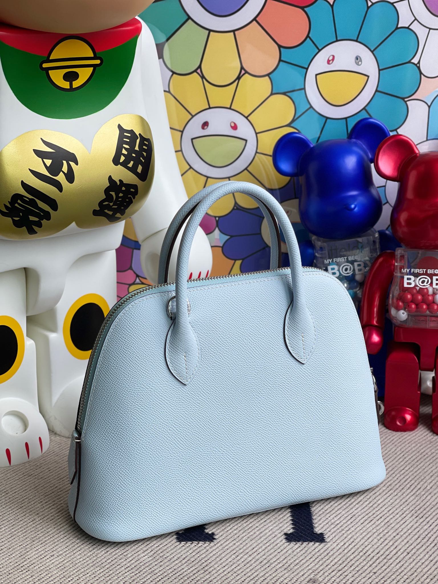 에르메스 볼리드25 포그블루 은장 앱송